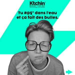 illustration de Ness pour Ktchin'. "tu pètes dans l'eau et ça fait de bulles.